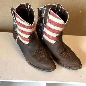 American Flag Western Booties